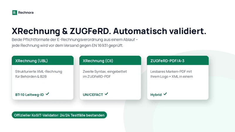 Rechnora ‑ Rechnungen & DATEV
