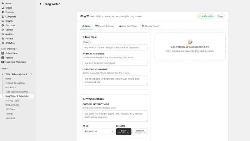 Wrivo: AI Product Description