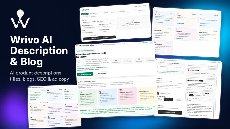 Wrivo: AI Product Description