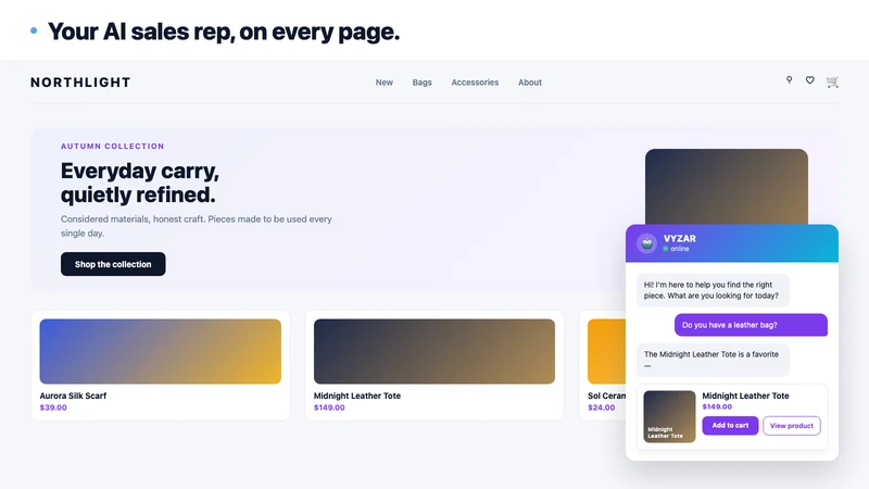 VYZAR — AI Sales Rep