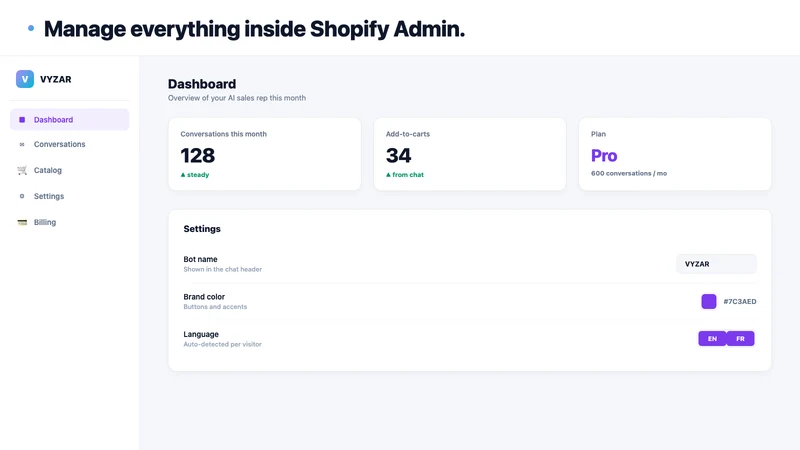 VYZAR — AI Sales Rep