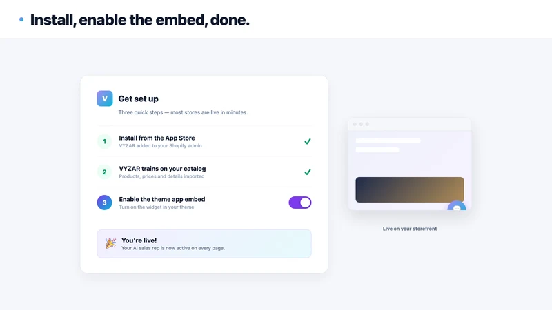 VYZAR — AI Sales Rep