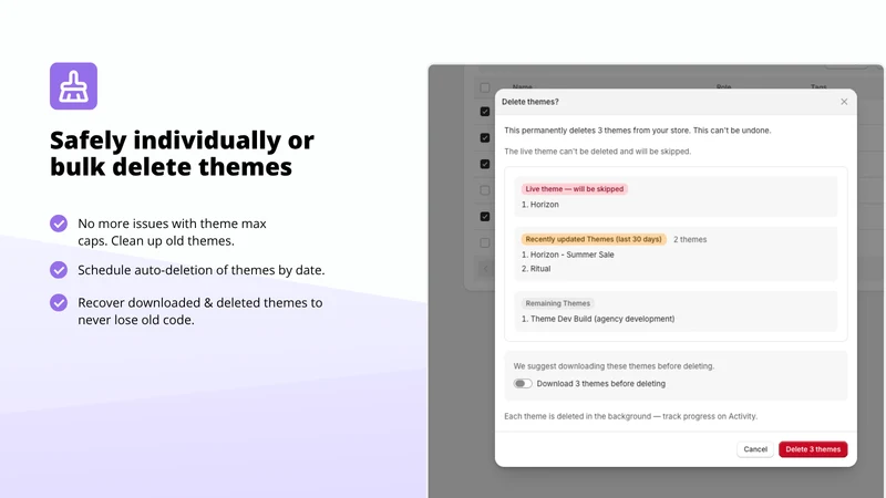 Tidely ‑ Theme Bulk Manager