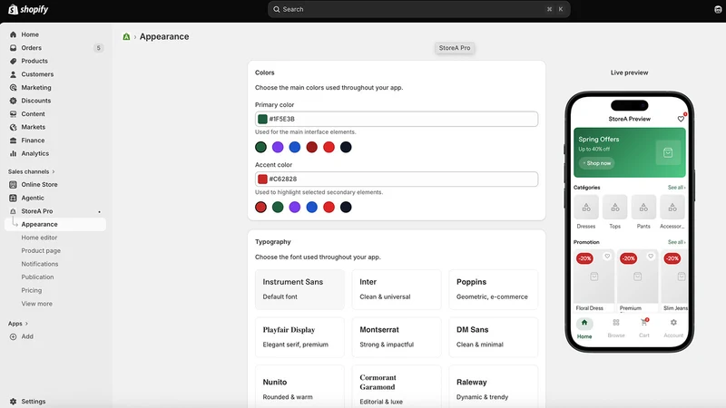 StoreA Pro: Mobile App Builder