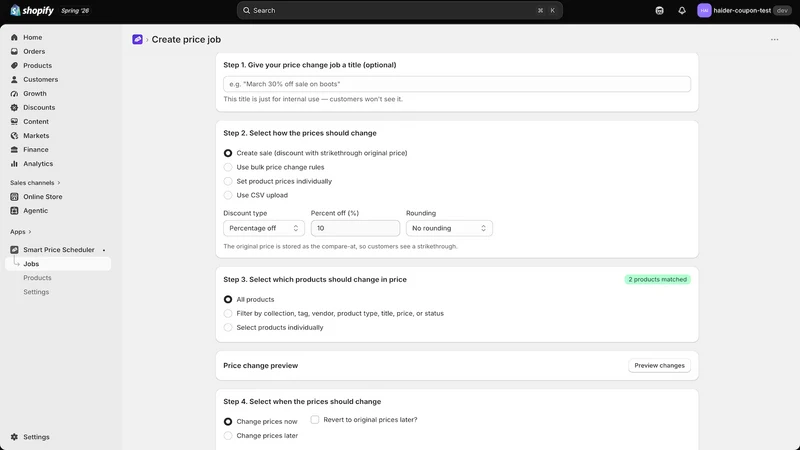 Smart price Scheduler