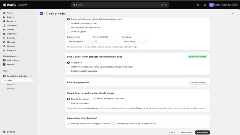 Smart price Scheduler