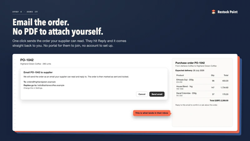 Restock Point: Purchase Orders