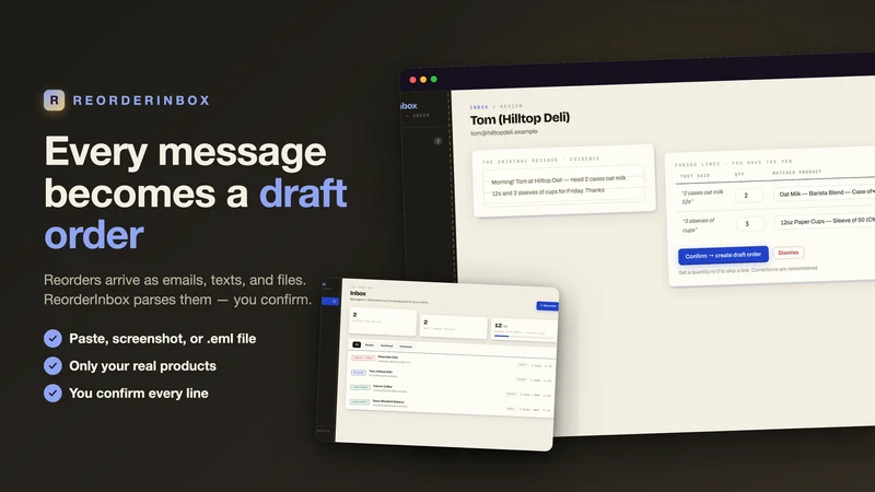 ReorderInbox: Email to Order