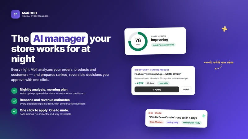 Moli COO – Your AI Store
