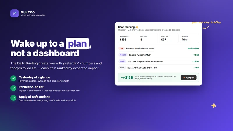Moli COO – Your AI Store