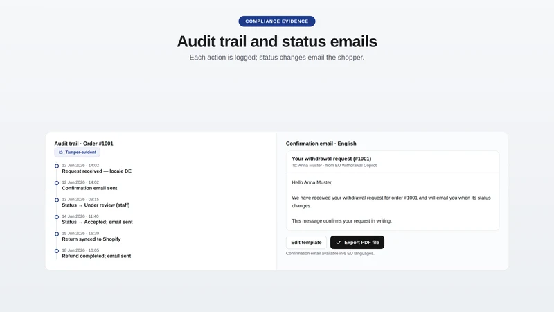 Tiny: EU Withdrawal Button