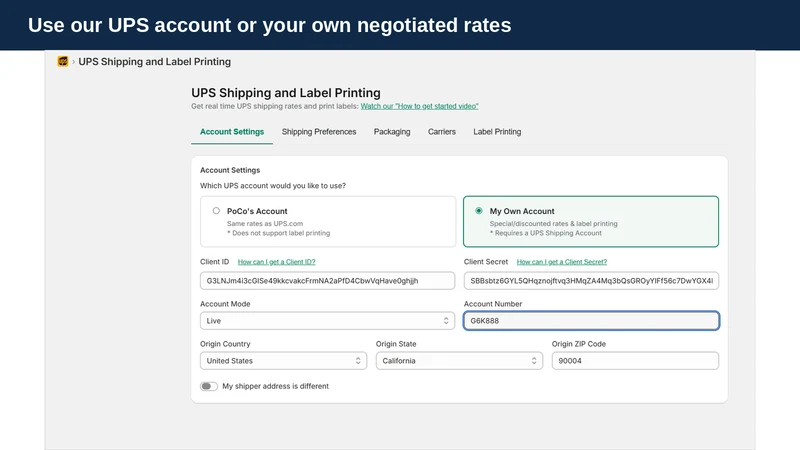 PoCo's UPS Shipping & Labels