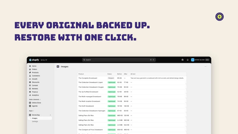 Shrink Ray: Image Optimizer