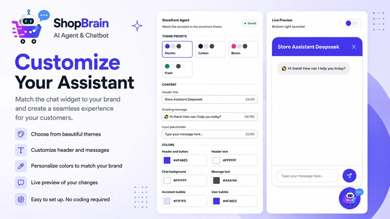 ShopBrain: AI Agent & Chatbot