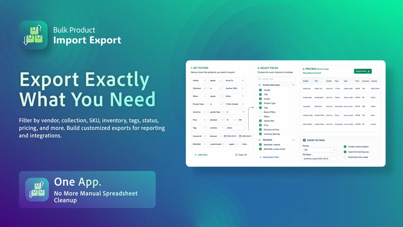 Product Sync & Import Export