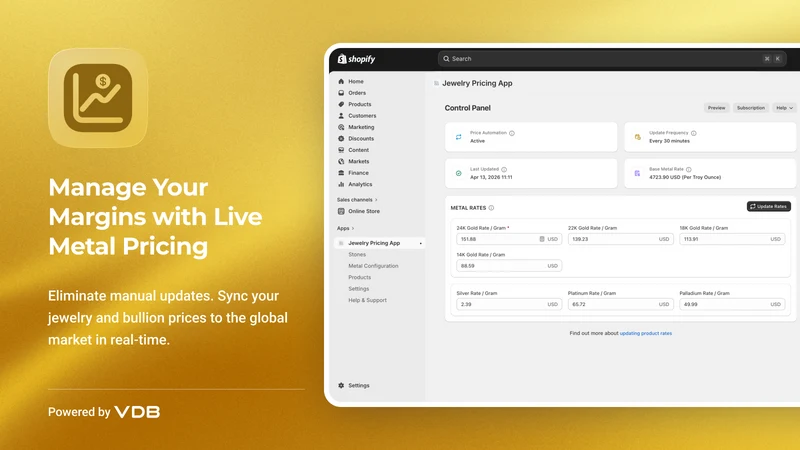 VDB Jewelry Pricing App