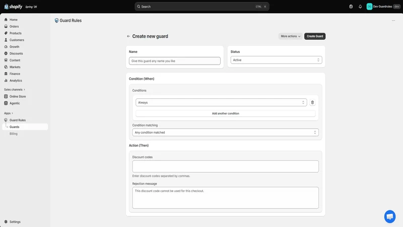 Domlet: Guard & Fee Rules