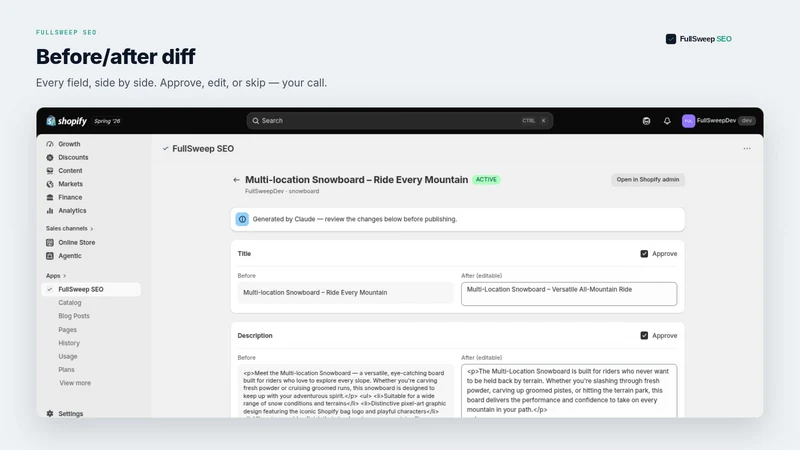 FullSweep: Bulk AI SEO & AEO