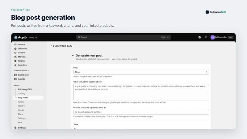 FullSweep: Bulk AI SEO & AEO