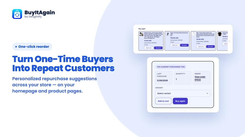 Buy It Again: Easy Reorder