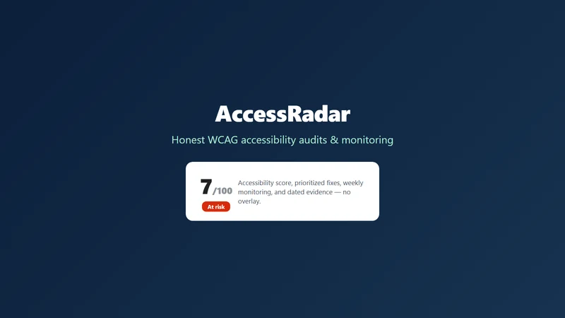 AccessRadar: ADA & WCAG Audit