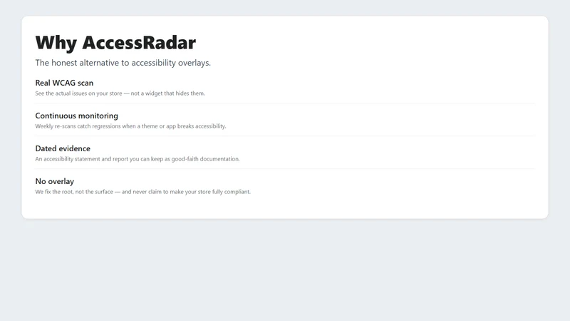 AccessRadar: ADA & WCAG Audit