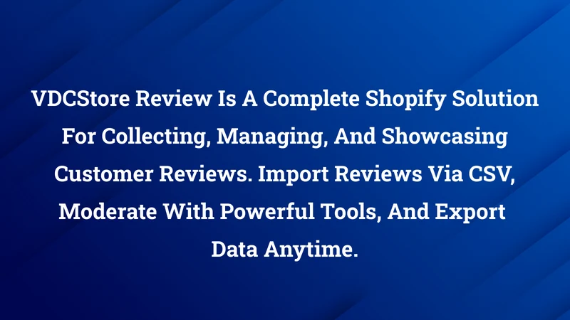VDCStore Review App