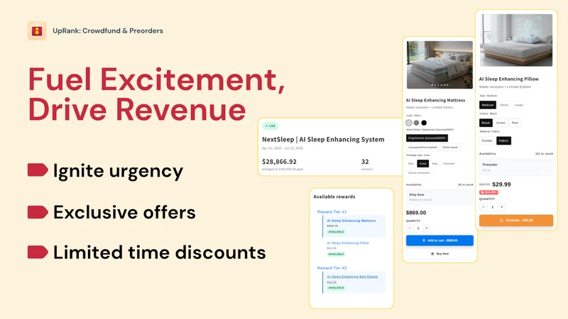 UpRank: Crowdfund & Preorders