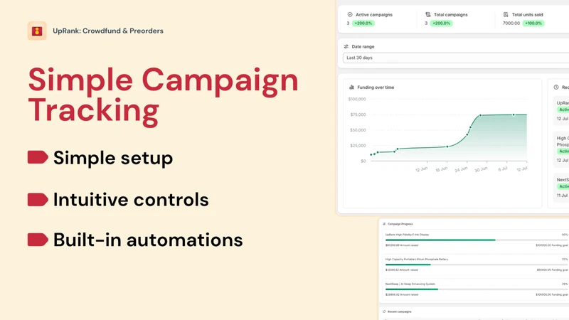 UpRank: Crowdfund & Preorders