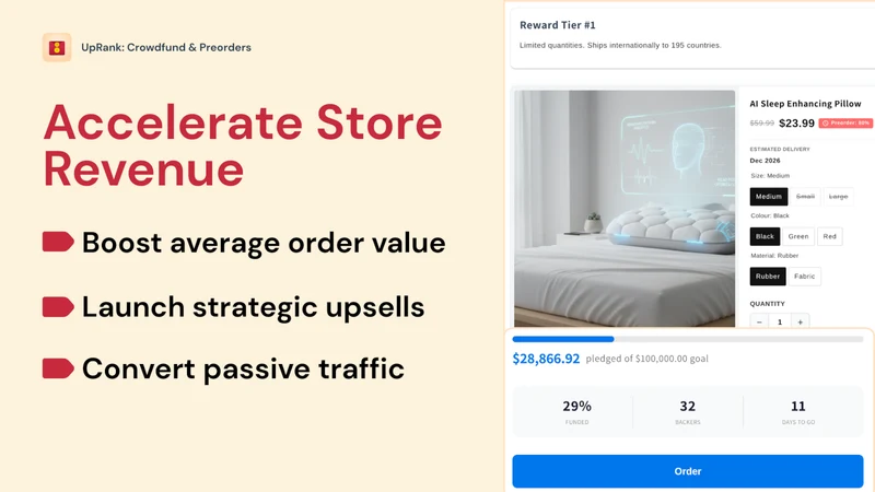 UpRank: Crowdfund & Preorders