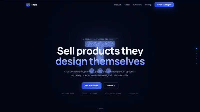 Theia: Product Customizer