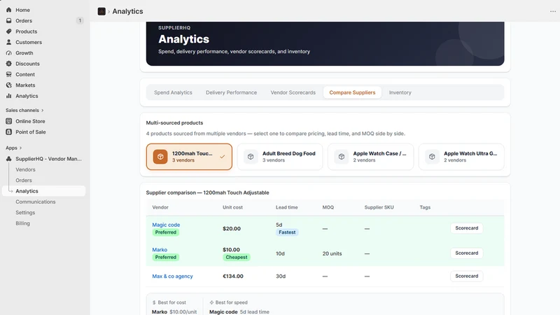 SupplierHQ: Vendor Manager