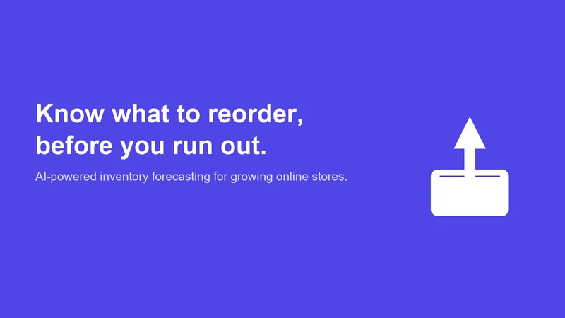 Restock: Reorder Forecasting