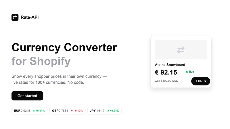 Rate‑API Currency Converter