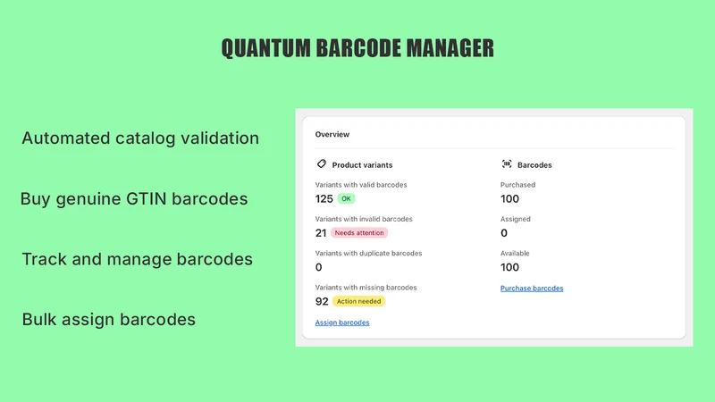 Quantum Barcodes: GTIN UPC EAN
