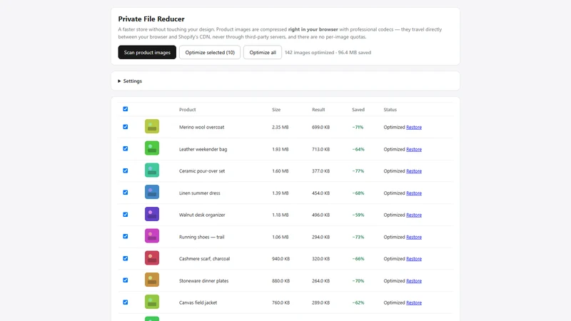 Private File Reducer