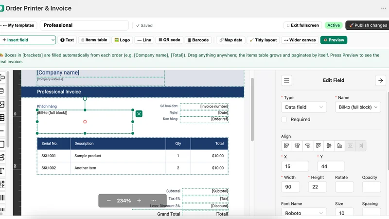 SayPDF Order Printer & Invoice