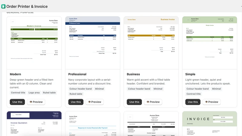 SayPDF Order Printer & Invoice