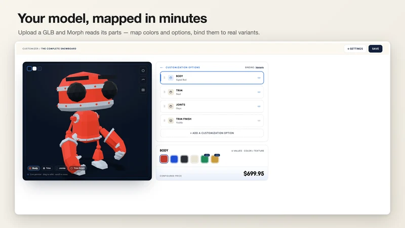 Morph 3D Product Configurator