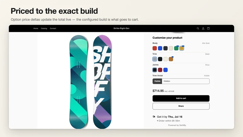 Morph 3D Product Configurator