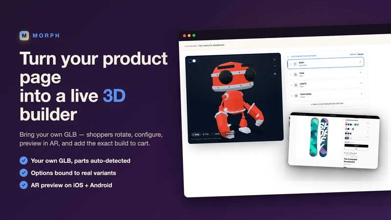 Morph 3D Product Configurator
