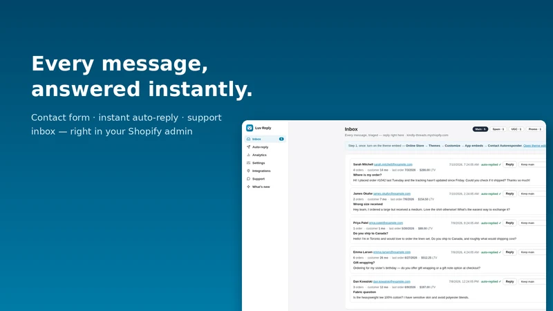 Luv Contact Form & Reply
