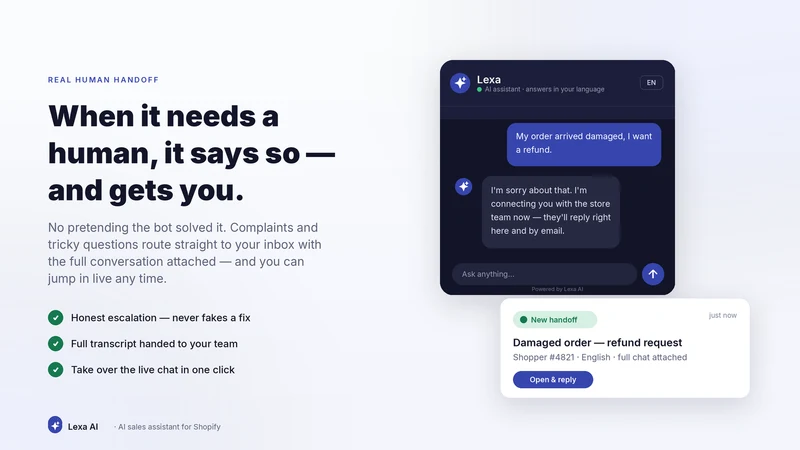 Lexa: AI Chatbot & Live Chat