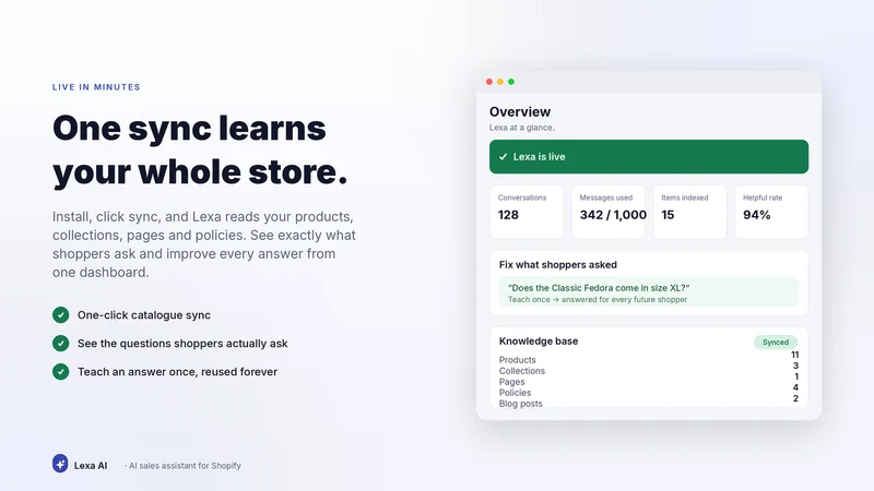 Lexa: AI Chatbot & Live Chat