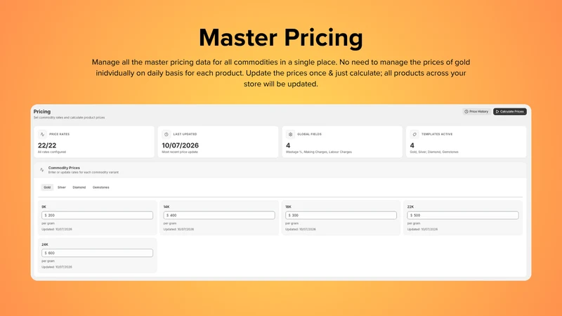 GoldSync | Manage Daily Rates