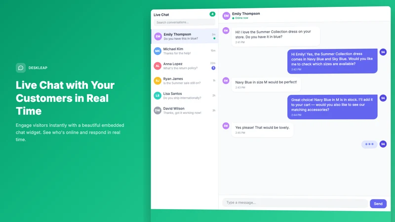DeskLeap: Helpdesk & Live Chat