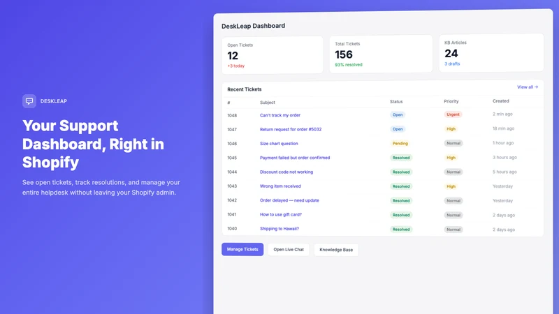 DeskLeap: Helpdesk & Live Chat