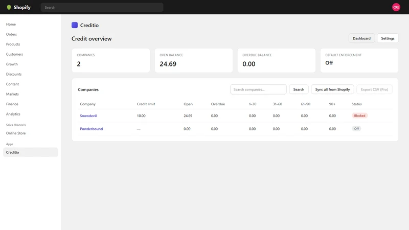 Creditio: B2B Credit Control
