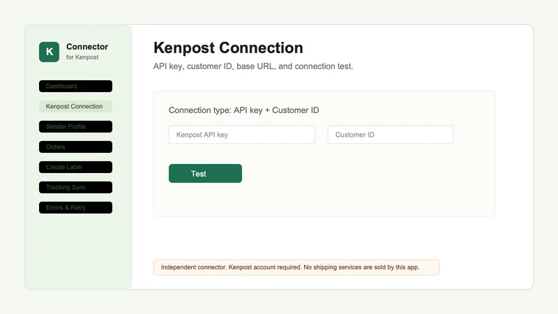 Connector for Kenpost