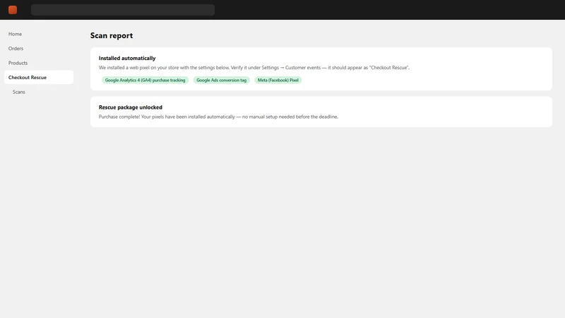 Checkout Rescue: Script Fix